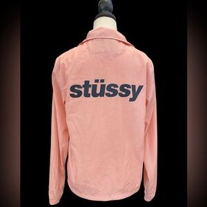 Stussy Women's Peach Windbreaker Jacket size S very good condition